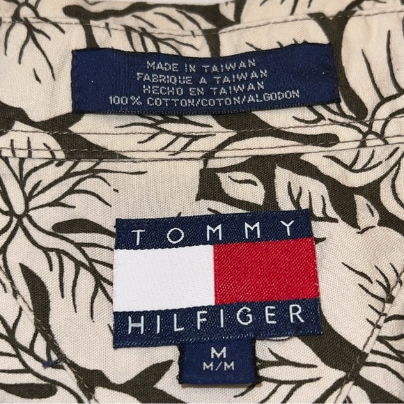 Tommy Hilfiger Hawaiian short sleeve Tiki floral size medium - Picture 9 of 13